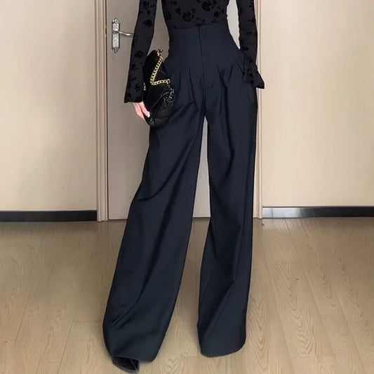 Astrid Ultra High-Waist Wide-Leg Trousers — Tailored Mop Pants