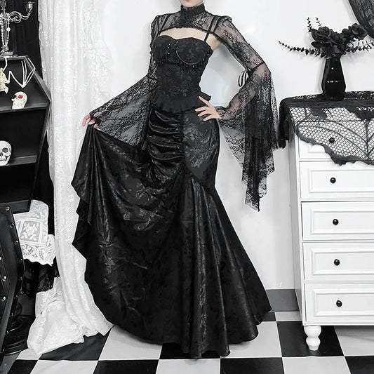 Morrigan Skirt — Gothic Lace Mermaid Bodycon High-Waist